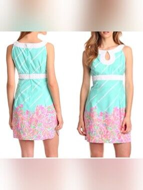 Lilly Pulitzer Candice Dress Sand Bar Blu Crash Landing
